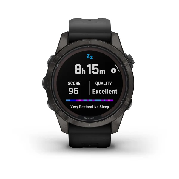 Fenix 7S Pro – Sapphire Solar Edition Carbon Gray DLC Titanium with Black Band — фото 8