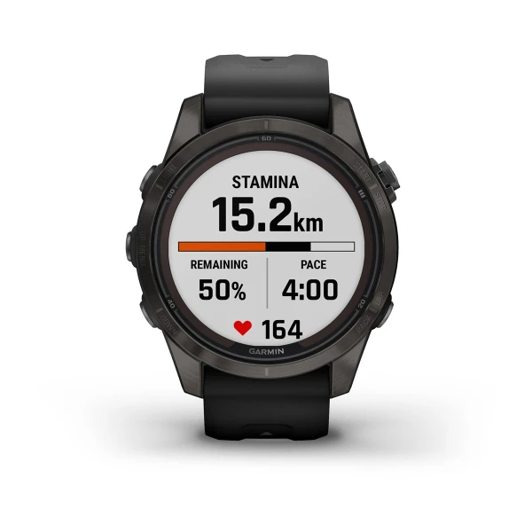 Fenix 7S Pro – Sapphire Solar Edition Carbon Gray DLC Titanium with Black Band — фото 9