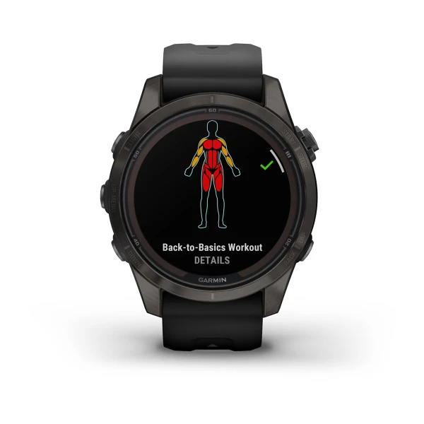 Fenix 7S Pro – Sapphire Solar Edition Carbon Gray DLC Titanium with Black Band — фото 10
