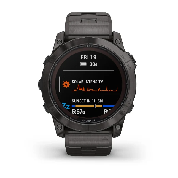Fenix 7X Pro - Sapphire Solar Edition Carbon Gray DLC Titanium with Vented Titanium Bracelet — фото 2