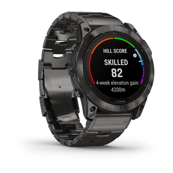 Fenix 7X Pro - Sapphire Solar Edition Carbon Gray DLC Titanium with Vented Titanium Bracelet — фото 3