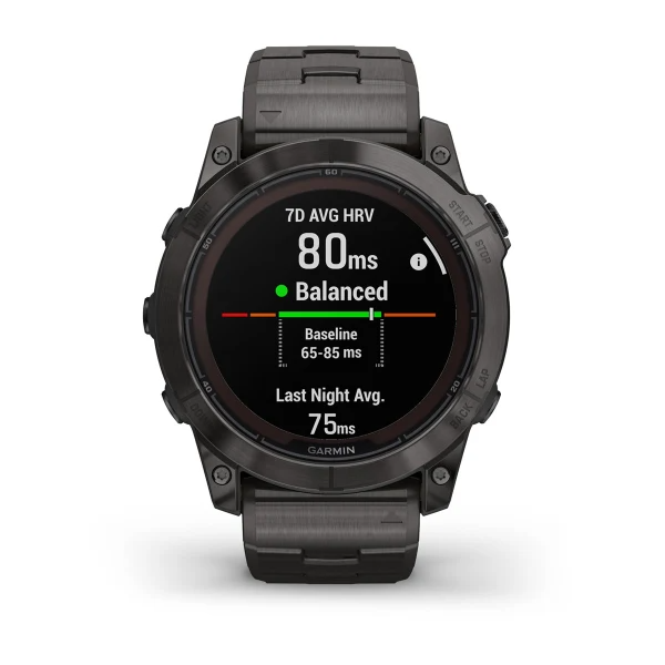 Fenix 7X Pro - Sapphire Solar Edition Carbon Gray DLC Titanium with Vented Titanium Bracelet — фото 5