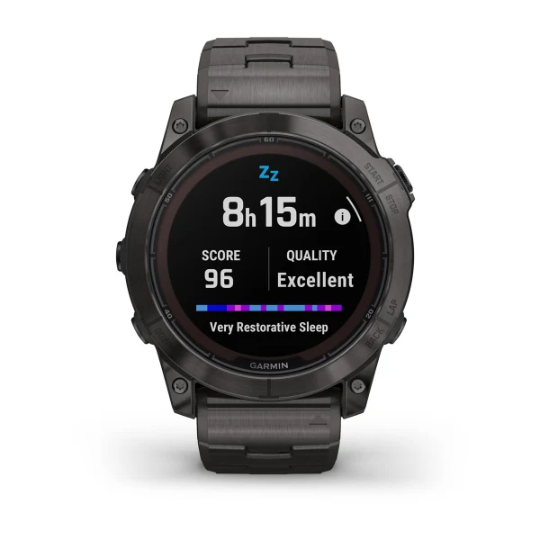 Fenix 7X Pro - Sapphire Solar Edition Carbon Gray DLC Titanium with Vented Titanium Bracelet — фото 8