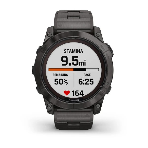 Fenix 7X Pro - Sapphire Solar Edition Carbon Gray DLC Titanium with Vented Titanium Bracelet — фото 9