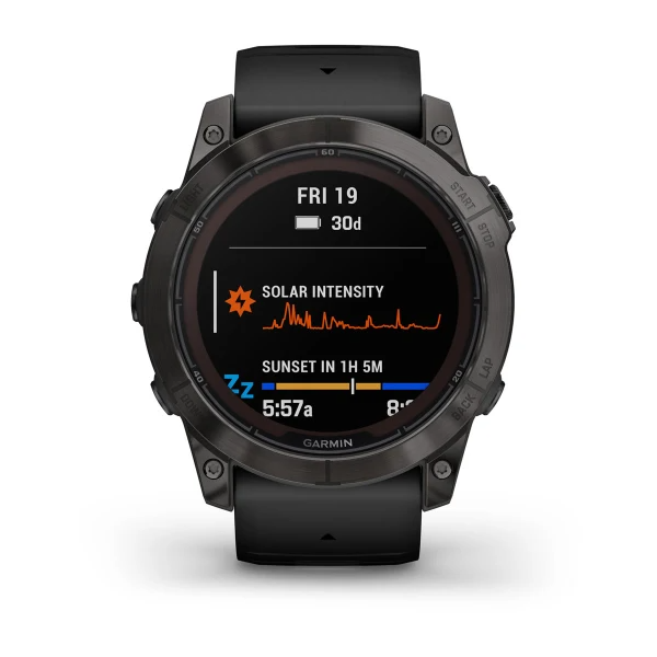 Fenix 7X Pro – Sapphire Solar Edition Carbon Gray DLC Titanium with Black Band — фото 2