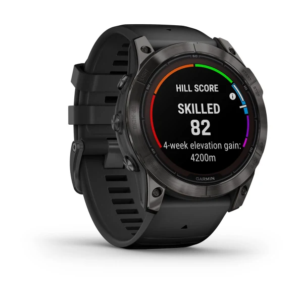 Fenix 7X Pro – Sapphire Solar Edition Carbon Gray DLC Titanium with Black Band — фото 3