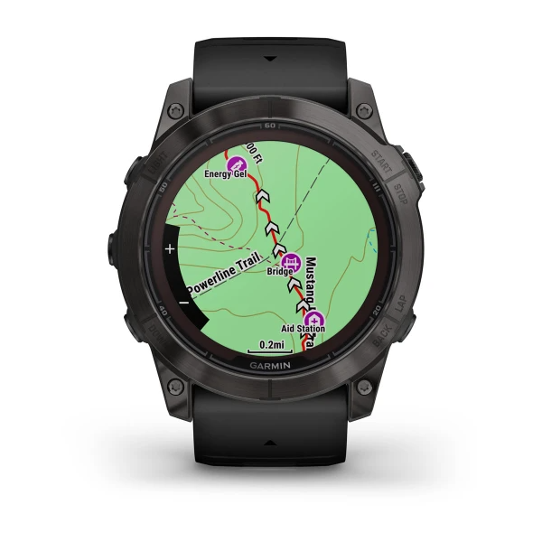 Fenix 7X Pro – Sapphire Solar Edition Carbon Gray DLC Titanium with Black Band — фото 4