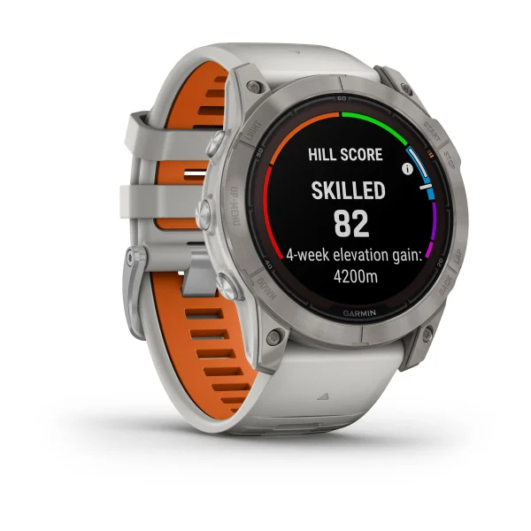 Fenix 7X Pro – Sapphire Solar Edition Titanium with Fog Gray/Ember Orange Band — фото 3
