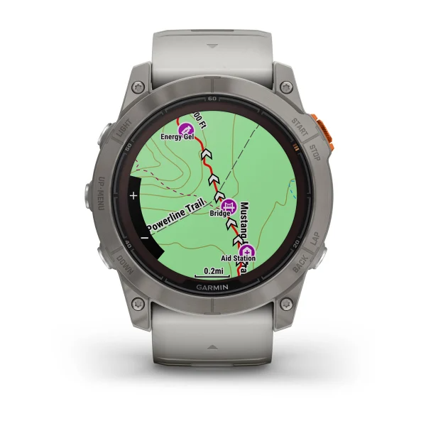 Fenix 7X Pro – Sapphire Solar Edition Titanium with Fog Gray/Ember Orange Band — фото 4