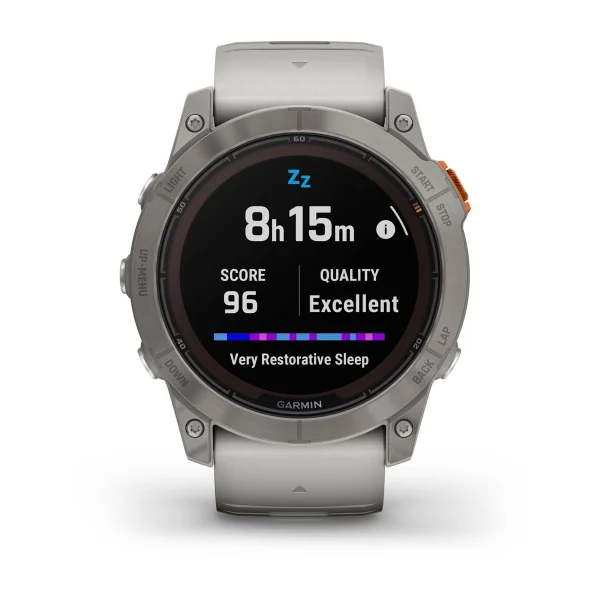 Fenix 7X Pro – Sapphire Solar Edition Titanium with Fog Gray/Ember Orange Band — фото 8