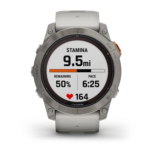 Fenix 7X Pro – Sapphire Solar Edition Titanium with Fog Gray/Ember Orange Band — фото 9