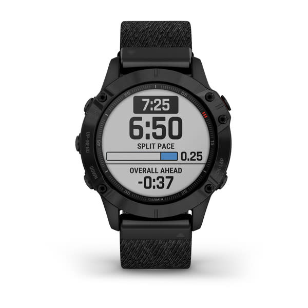 Fenix 6 Sapphire Black DLC with Heathered Black Nylon Band — фото 2
