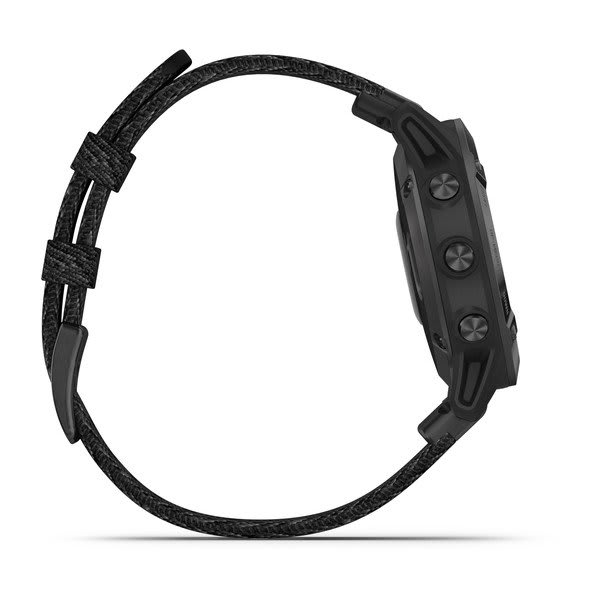 Fenix 6 Sapphire Black DLC with Heathered Black Nylon Band — фото 5