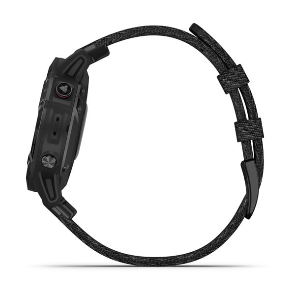 Fenix 6 Sapphire Black DLC with Heathered Black Nylon Band — фото 10
