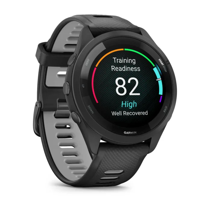 Forerunner 265 Black Bezel and Case with Black/Powder Gray Silicone Band — фото 3