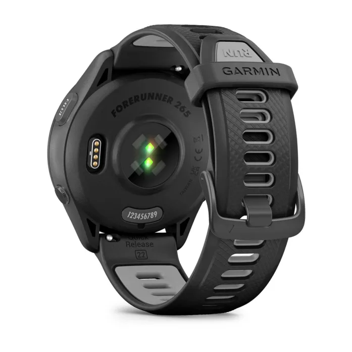 Forerunner 265 Black Bezel and Case with Black/Powder Gray Silicone Band — фото 7