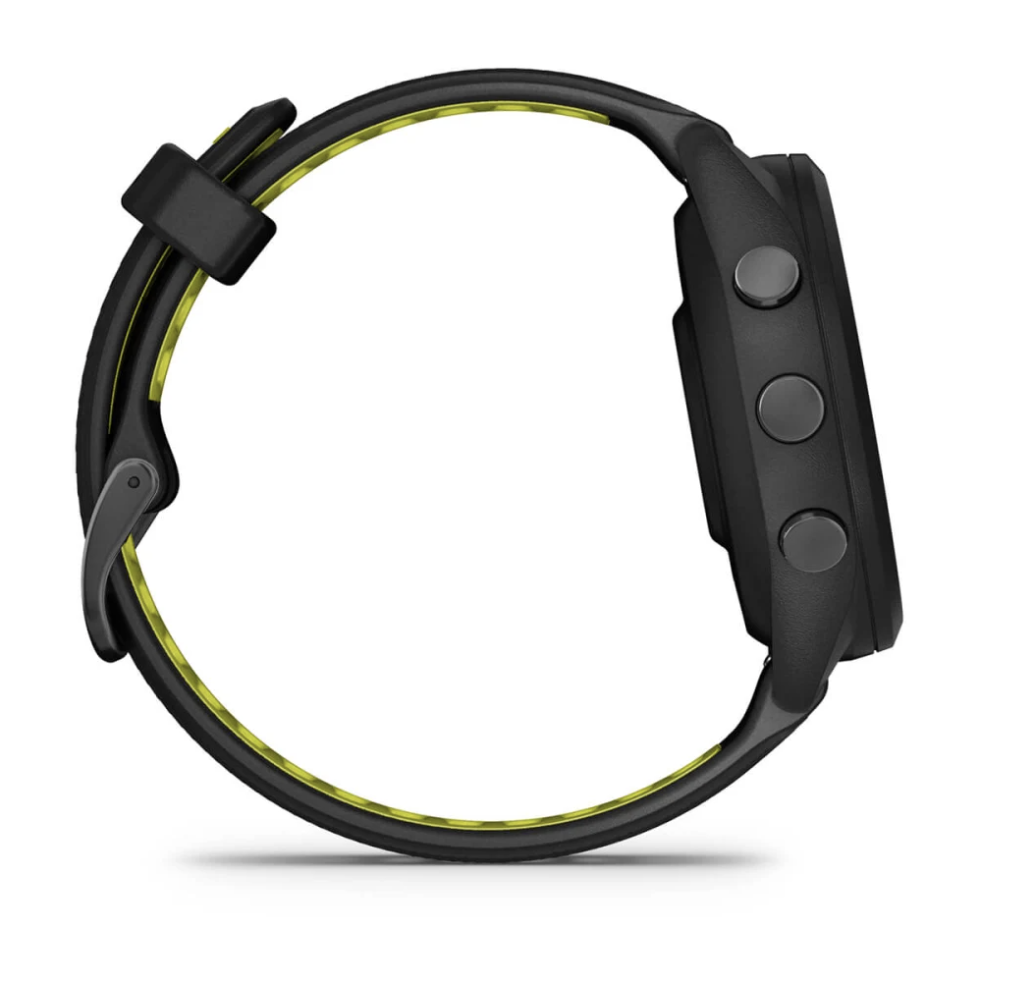 Forerunner 265S Black Bezel and Case with Black/Amp Yellow Silicone Band — фото 5