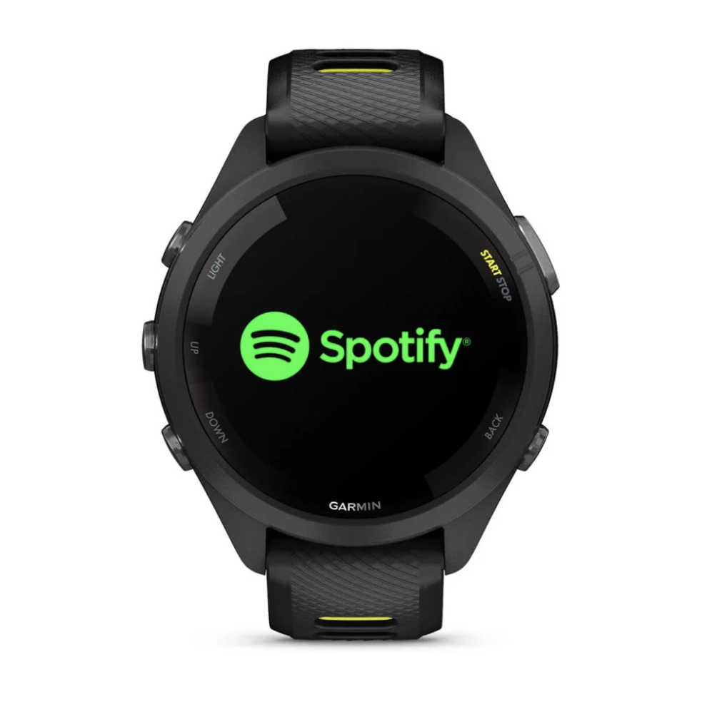Forerunner 265S Black Bezel and Case with Black/Amp Yellow Silicone Band — фото 6