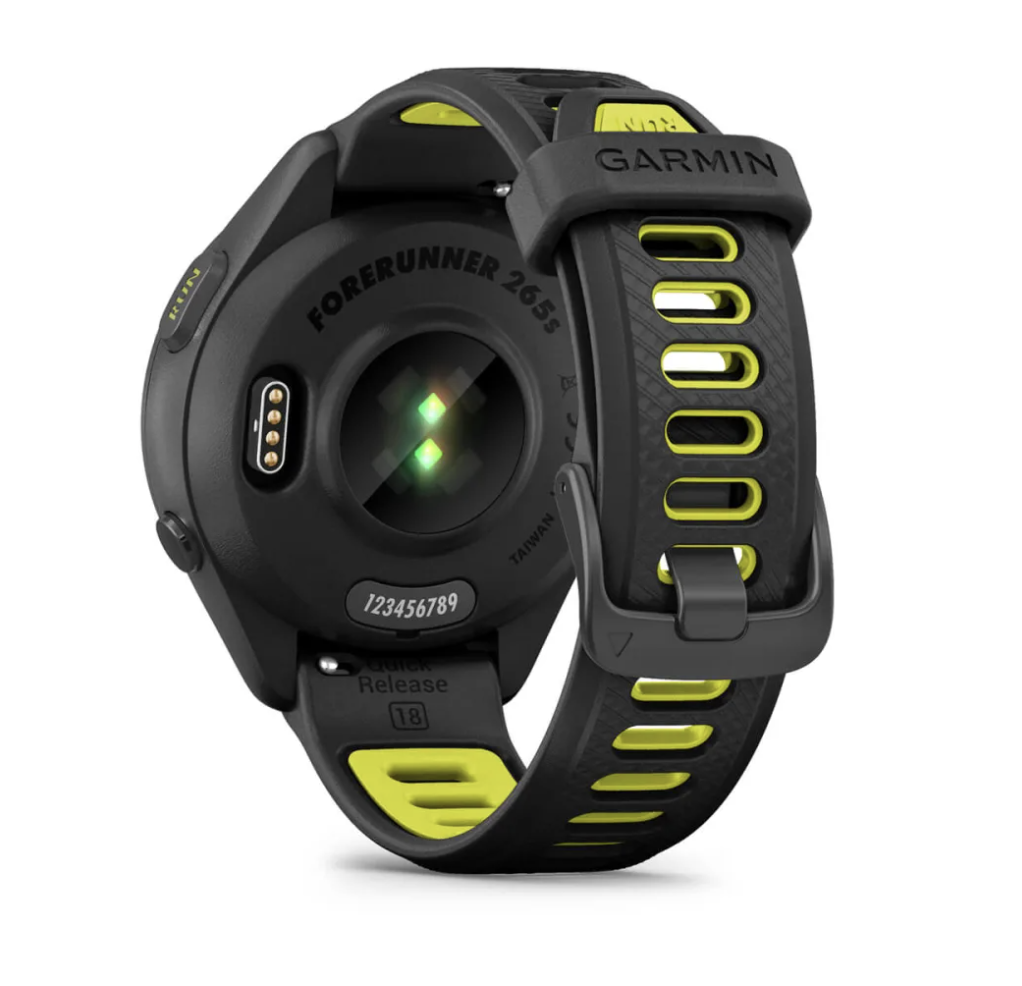 Forerunner 265S Black Bezel and Case with Black/Amp Yellow Silicone Band — фото 7