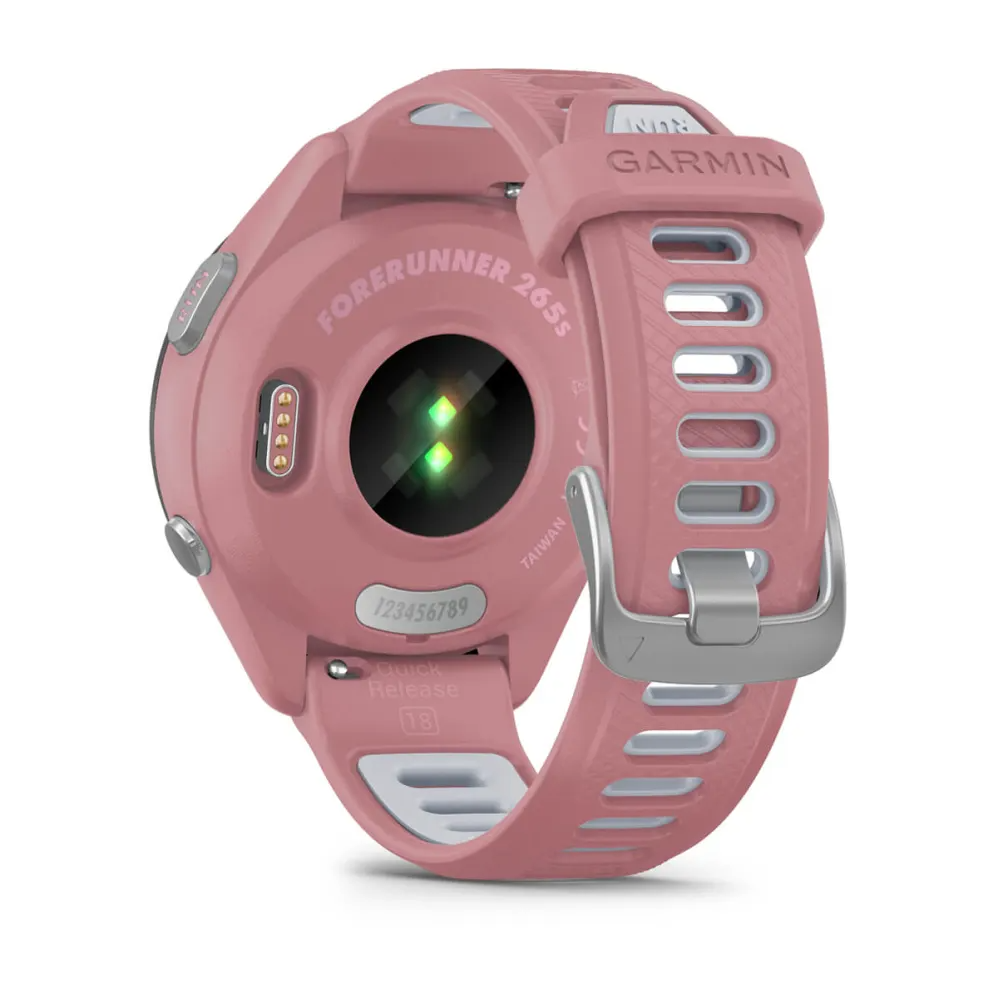 Forerunner 265S Black Bezel with Light Pink Case and Light Pink/Whitestone Silicone Band — фото 7