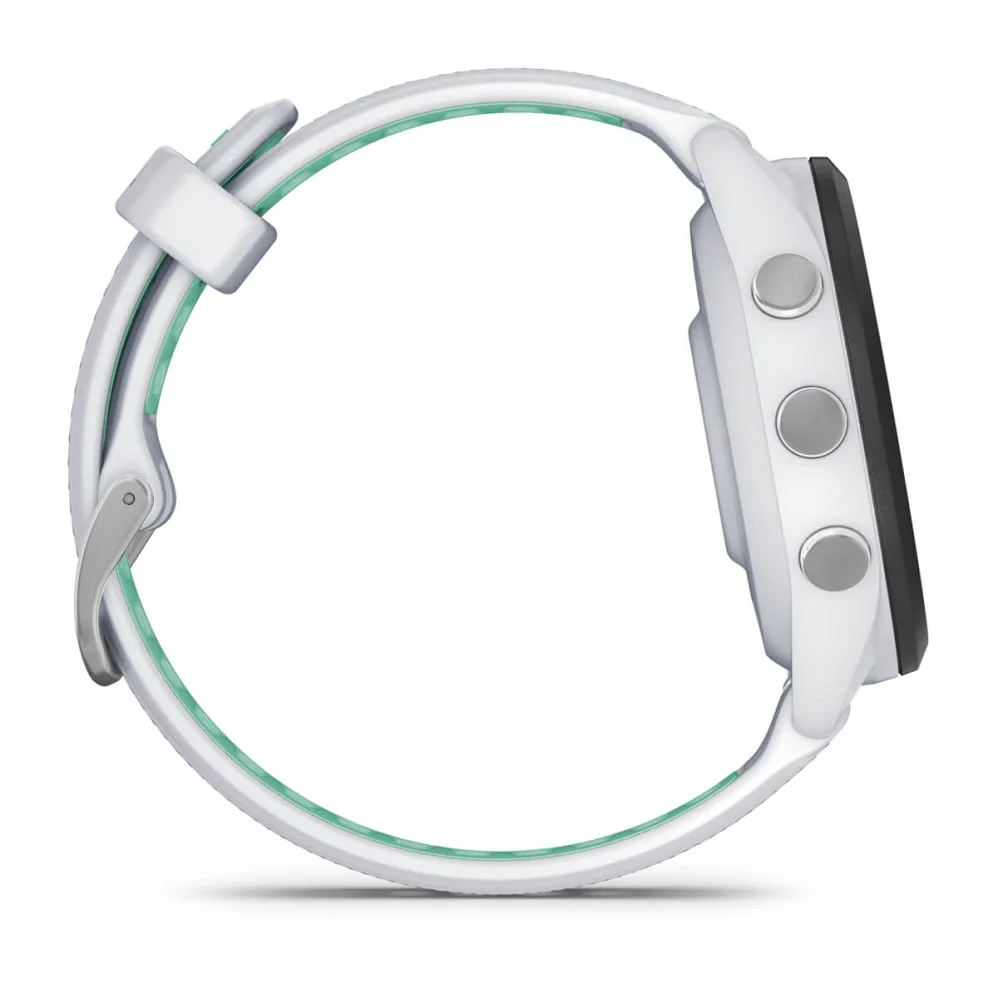Forerunner 265S Black Bezel with Whitestone Case and Whitestone/Neo Tropic Silicone Band — фото 5