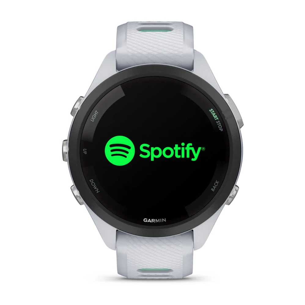 Forerunner 265S Black Bezel with Whitestone Case and Whitestone/Neo Tropic Silicone Band — фото 6