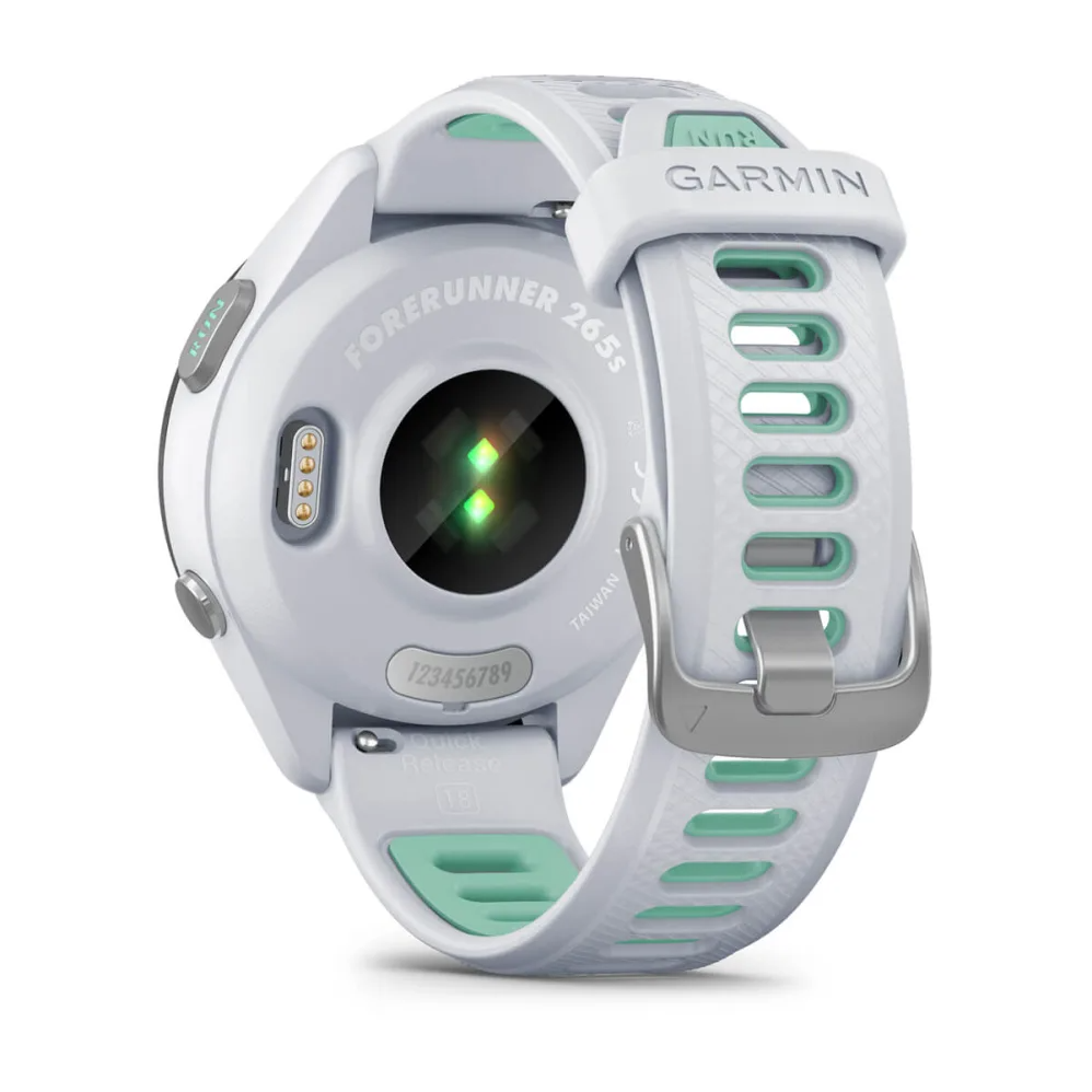 Forerunner 265S Black Bezel with Whitestone Case and Whitestone/Neo Tropic Silicone Band — фото 7