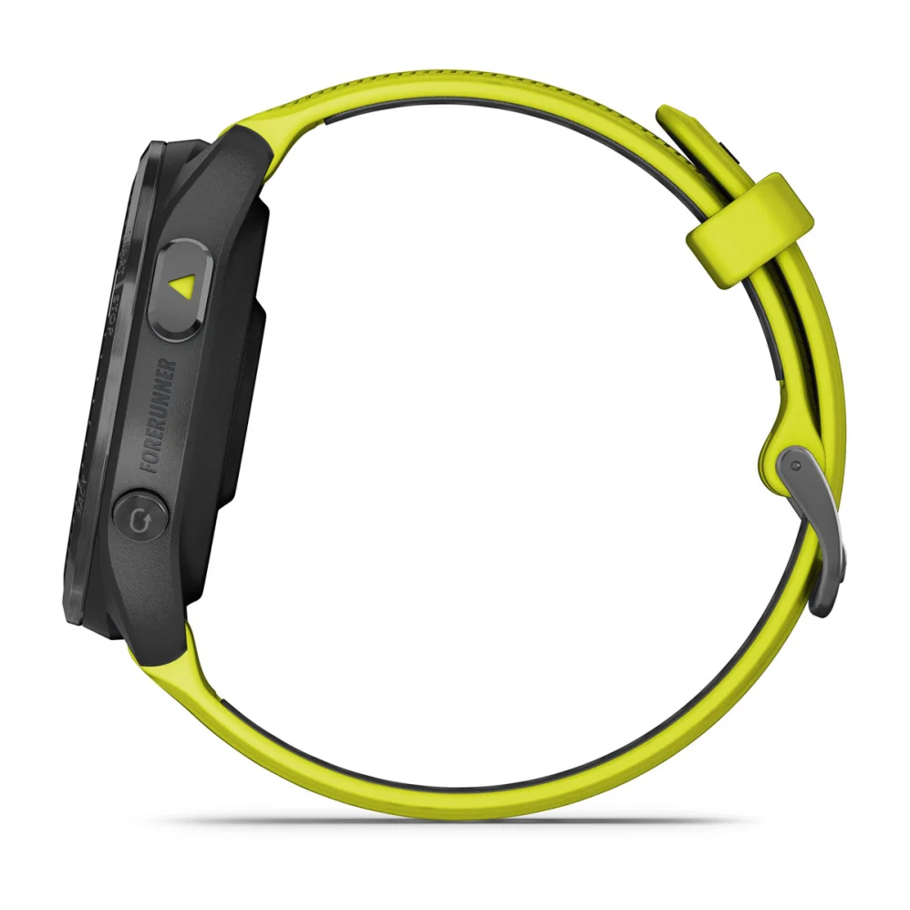 Forerunner 965 Carbon Gray DLC Titanium Bezel with Black Case and Amp Yellow/Black Silicone Band — фото 3