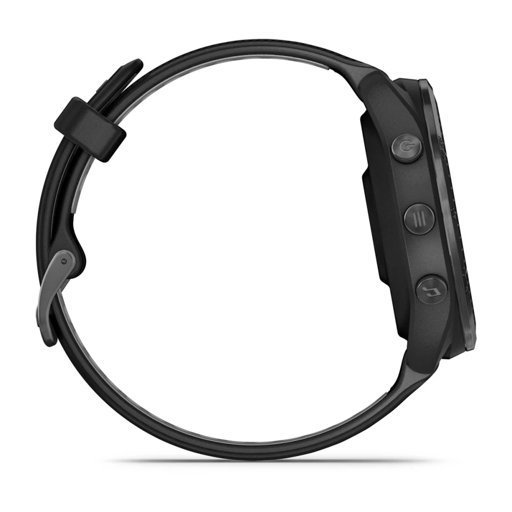 Forerunner 965 Carbon Gray DLC Titanium Bezel with Black Case and Black/Powder Gray Silicone Band — фото 5