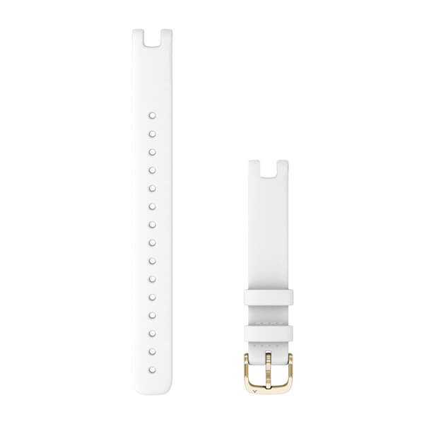 Lily Bands White Italian Leather with Cream Gold Hardware (Large)