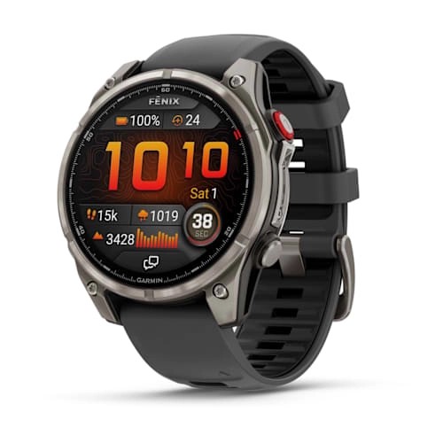 Fenix 8 Pro – 47 mm, AMOLED Sapphire, Titanium with Graphite/black silicone band