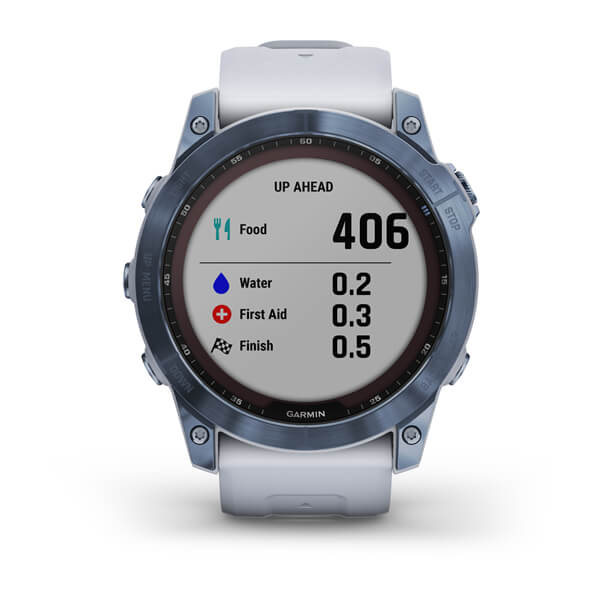 Fenix 7X Sapphire Solar Mineral Blue DLC Titanium with Whitestone Band — фото 8