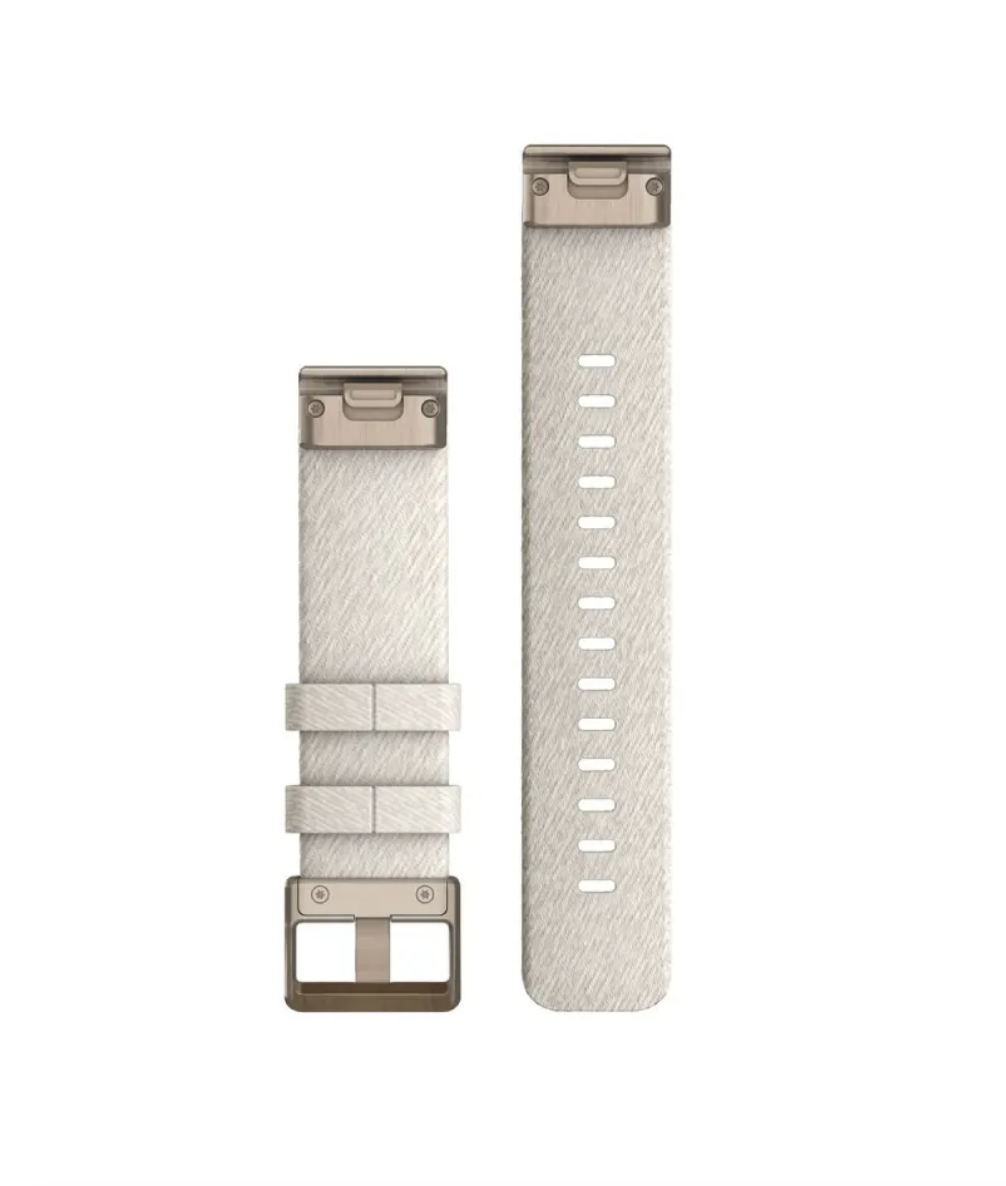 QuickFit 20 Watch Bands Cream Heathered Nylon with Cream Gold Hardware — фото 2