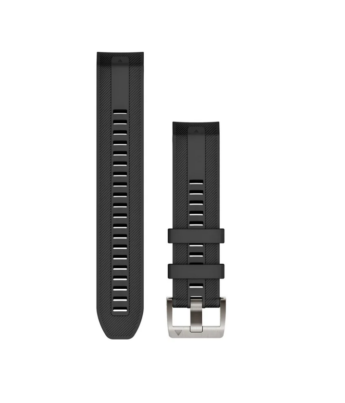 QuickFit 22 Watch Straps (MARQ) Black silicone strap