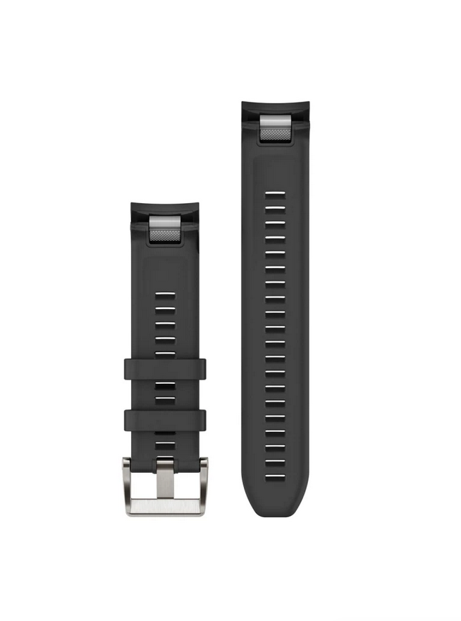 QuickFit 22 Watch Straps (MARQ) Black silicone strap — фото 2