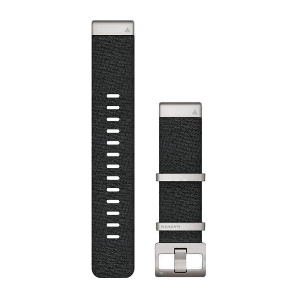 QuickFit 22 Watch Straps Jacquard-weave Nylon Strap – Black