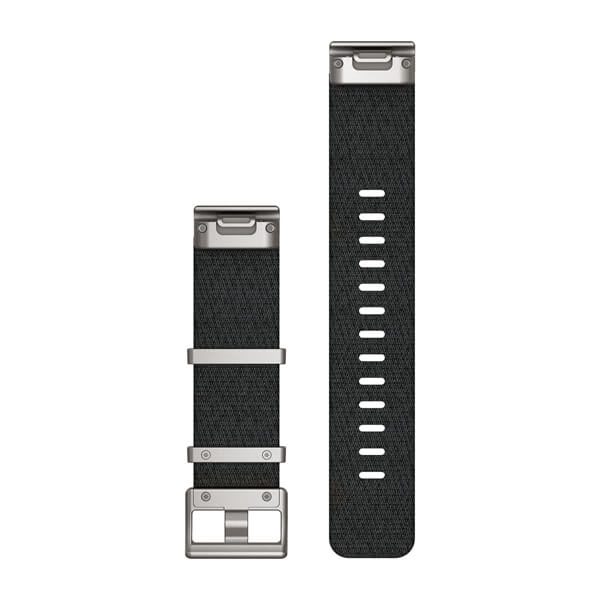 QuickFit 22 Watch Straps Jacquard-weave Nylon Strap – Black — фото 2