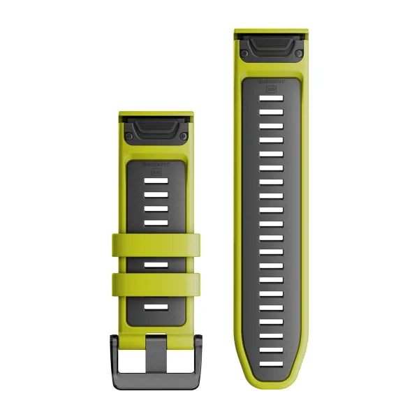 QuickFit 26 Watch Bands Electric Lime/Graphite Silicone — фото 2