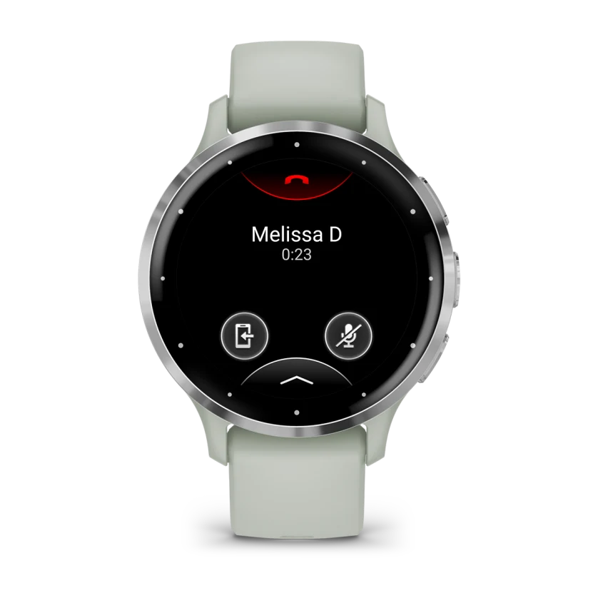 Venu 3S Silver Stainless Steel Bezel with Sage Gray Case and Silicone Band — фото 2