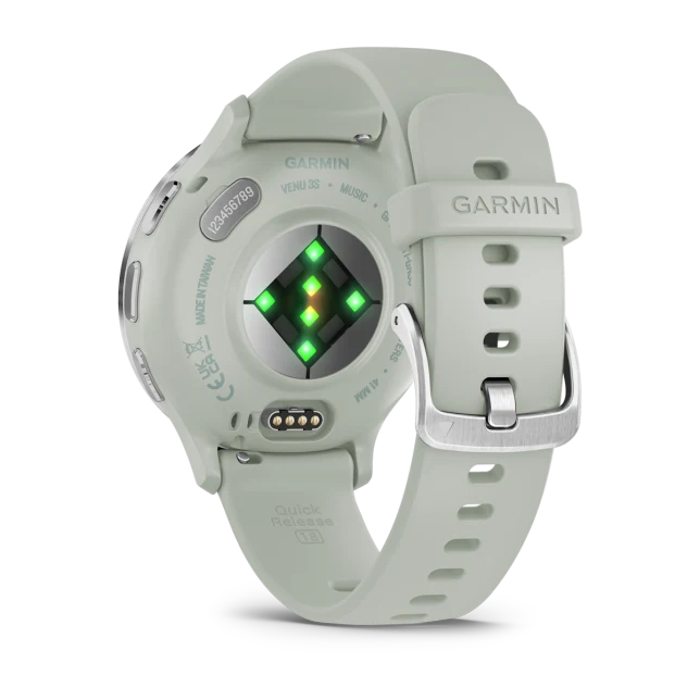 Venu 3S Silver Stainless Steel Bezel with Sage Gray Case and Silicone Band — фото 7