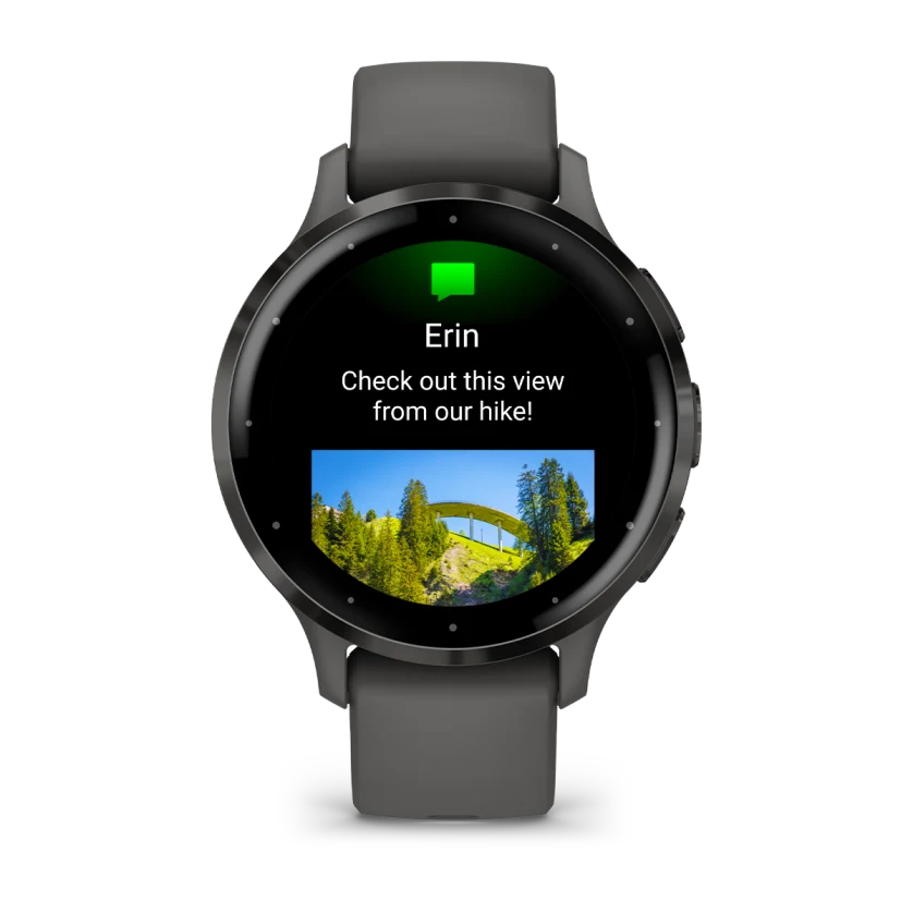 Venu 3S Slate Stainless Steel Bezel with Pebble Gray Case and Silicone Band — фото 4