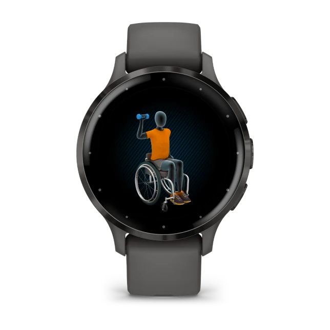 Venu 3S Slate Stainless Steel Bezel with Pebble Gray Case and Silicone Band — фото 5
