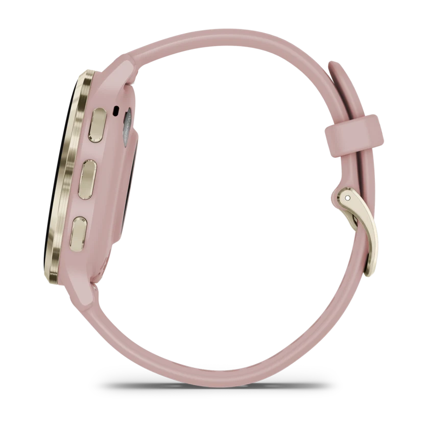 Venu 3S Soft Gold Stainless Steel Bezel with Dust Rose Case and Silicone Band — фото 7