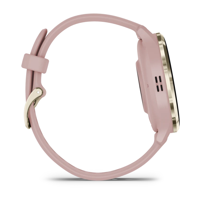 Venu 3S Soft Gold Stainless Steel Bezel with Dust Rose Case and Silicone Band — фото 9