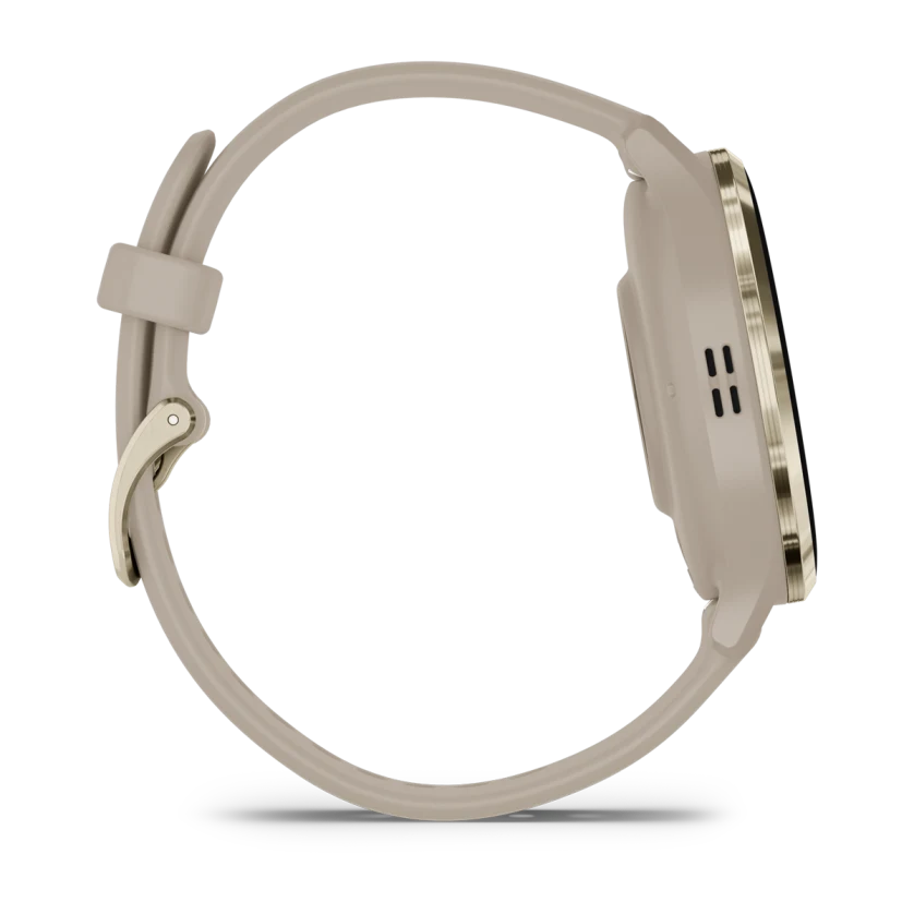 Venu 3S Soft Gold Stainless Steel Bezel with French Gray Case and Silicone Band — фото 2