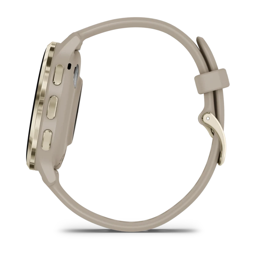 Venu 3S Soft Gold Stainless Steel Bezel with French Gray Case and Silicone Band — фото 5