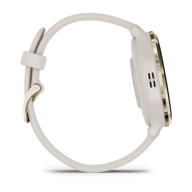Venu 3S Soft Gold Stainless Steel Bezel with Ivory Case and Silicone Band — фото 3