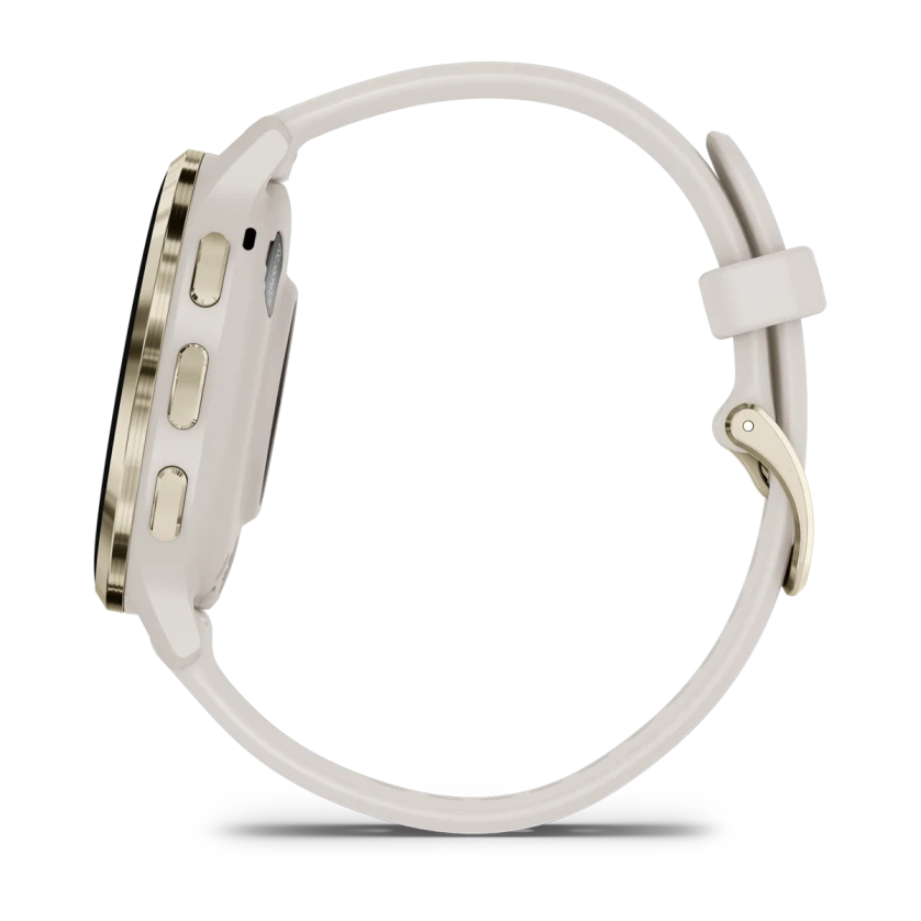 Venu 3S Soft Gold Stainless Steel Bezel with Ivory Case and Silicone Band — фото 7