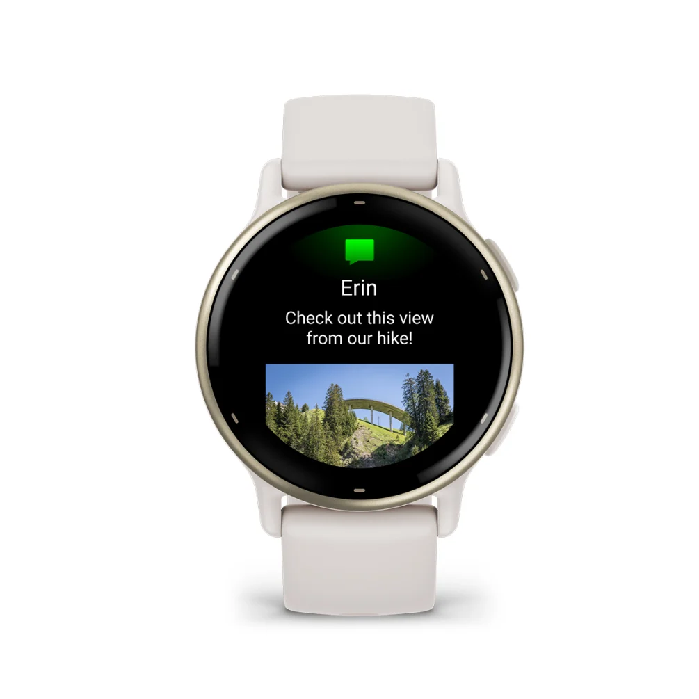 Vivoactive 5 Cream Gold Aluminum Bezel with Ivory Case and Silicone Band — фото 2