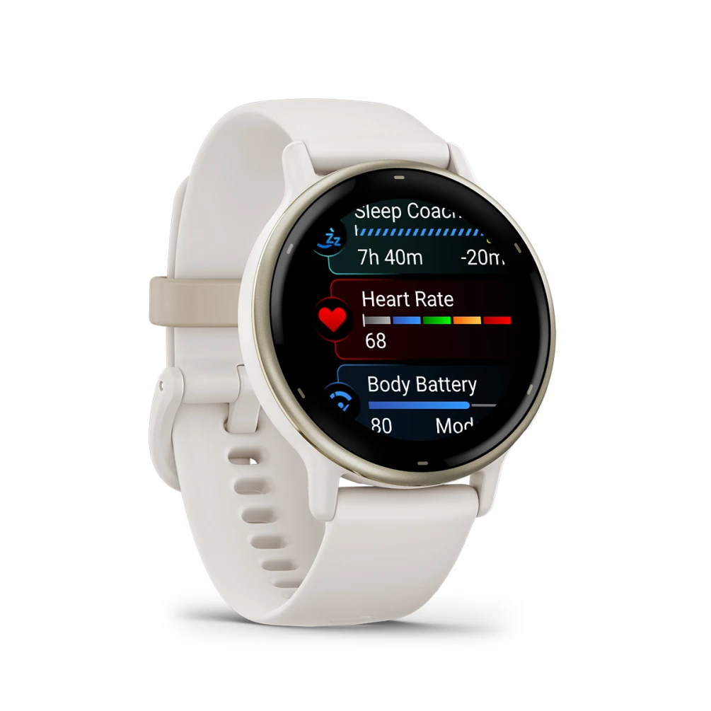 Vivoactive 5 Cream Gold Aluminum Bezel with Ivory Case and Silicone Band — фото 3